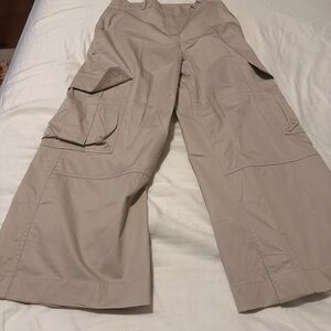 & Other Stories Khaki Wide-Leg Cargo Pants